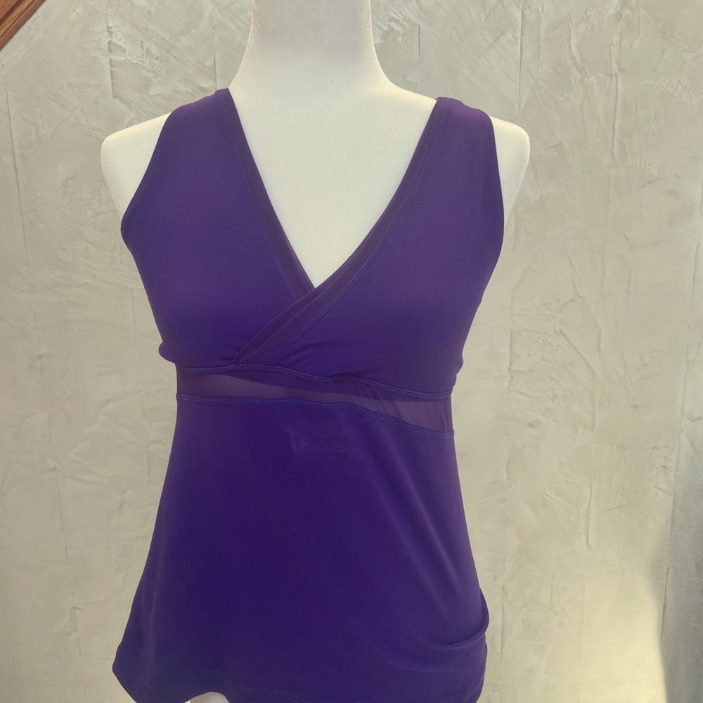 Lululemon Purple Racerback Tank with Mesh Accents